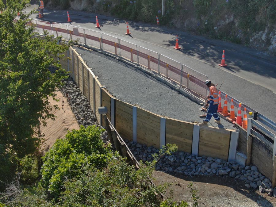 Piha Road Retaining Wall / Road Works Project