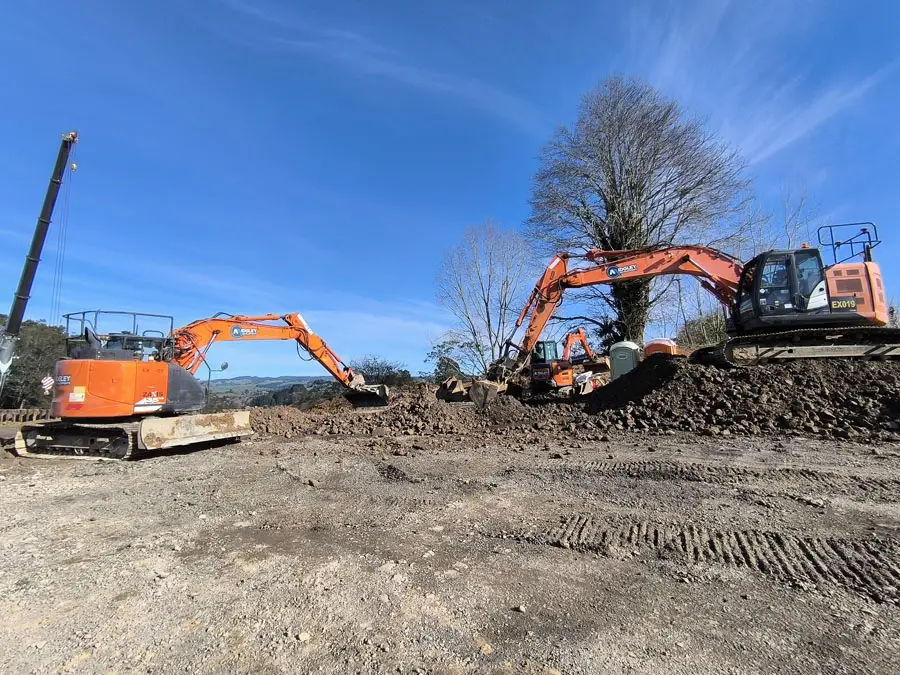 Preparing Laydown Area