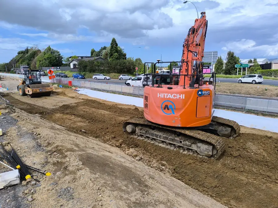 Preparing sub-grade and compaction